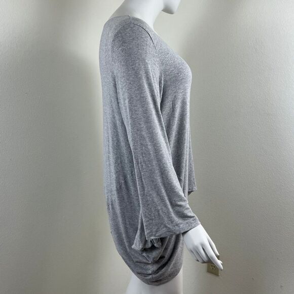 Bryn Walker Womens Size XL Gray Asymmetrical Jersey Knit Pullover Sweatshirt Top - Picture 8 of 11